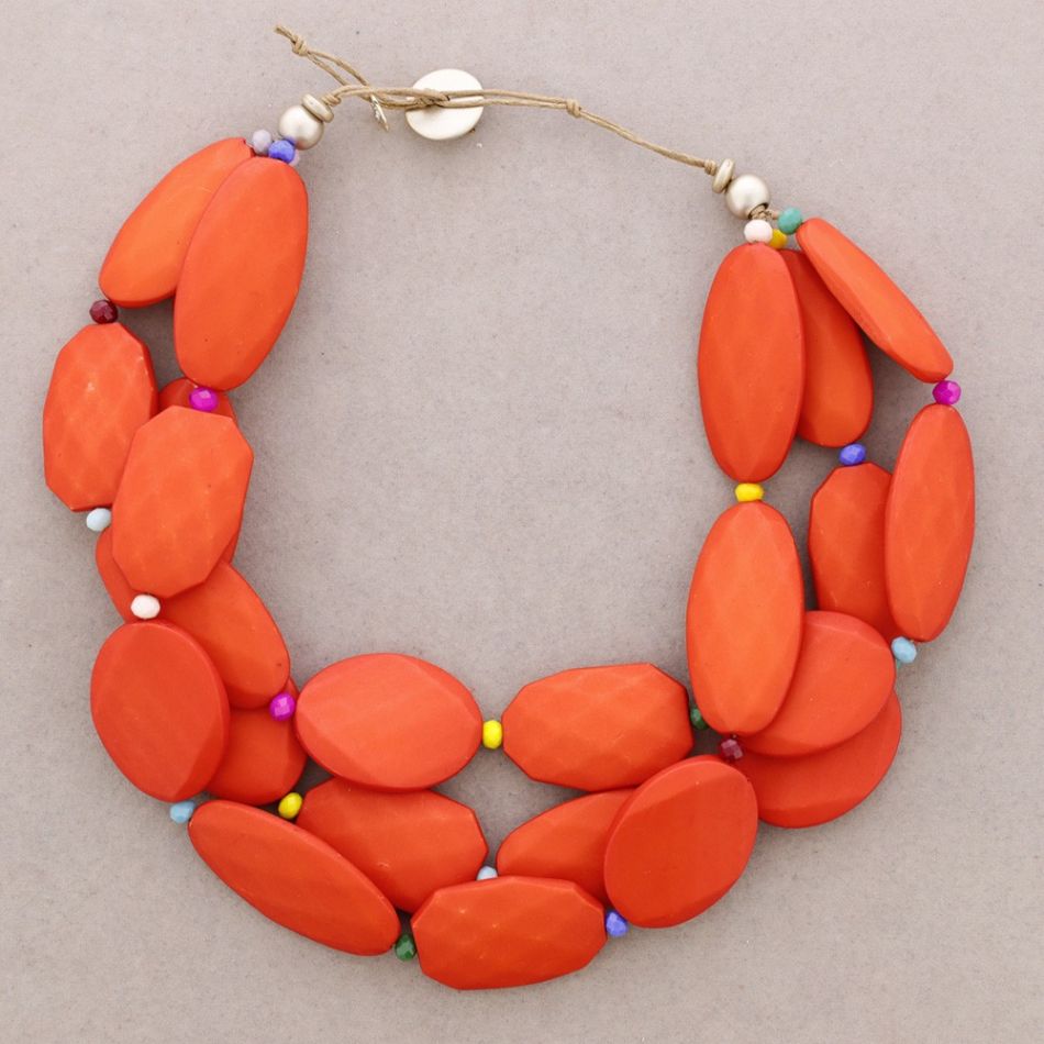 TRIPLE RESIN BEADS CHOKER