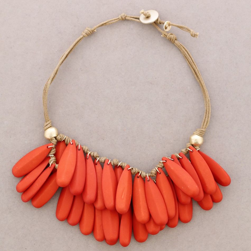 DOUBLE RESIN BEADS CHOKER