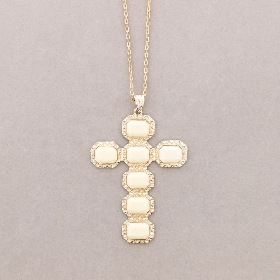 LONG PENDANT NECKLACE CROSS
