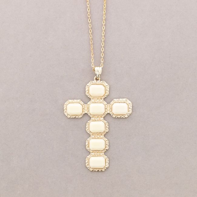 LONG PENDANT NECKLACE CROSS