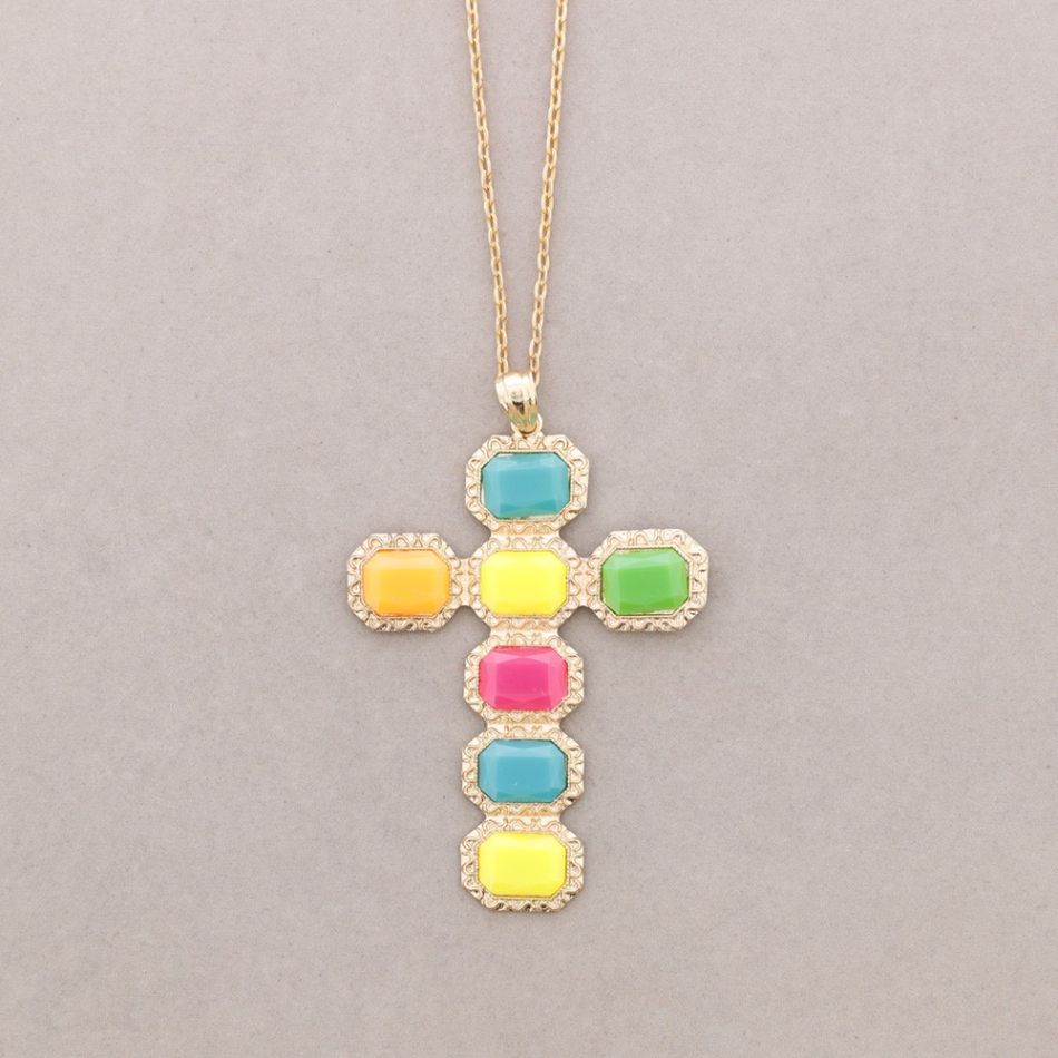 COLLAR LARGO COLG. CRUZ