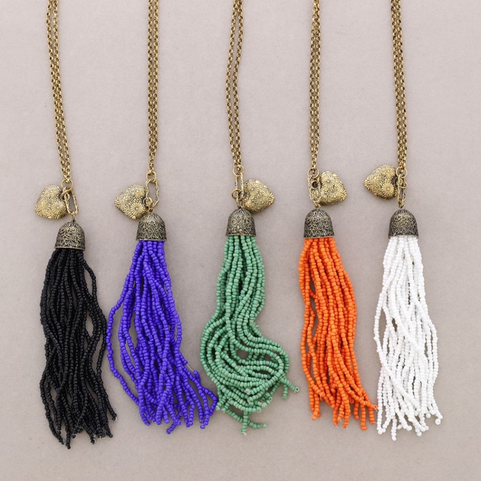 COLLAR LARGO COLG.METAL ABALORIOS