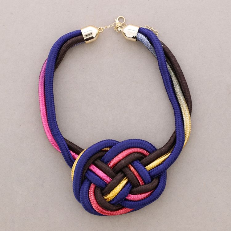 MULTICOLOR KNOT CHOKER