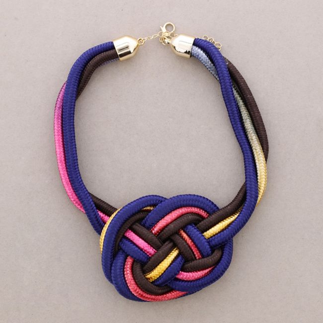 MULTICOLOR KNOT CHOKER