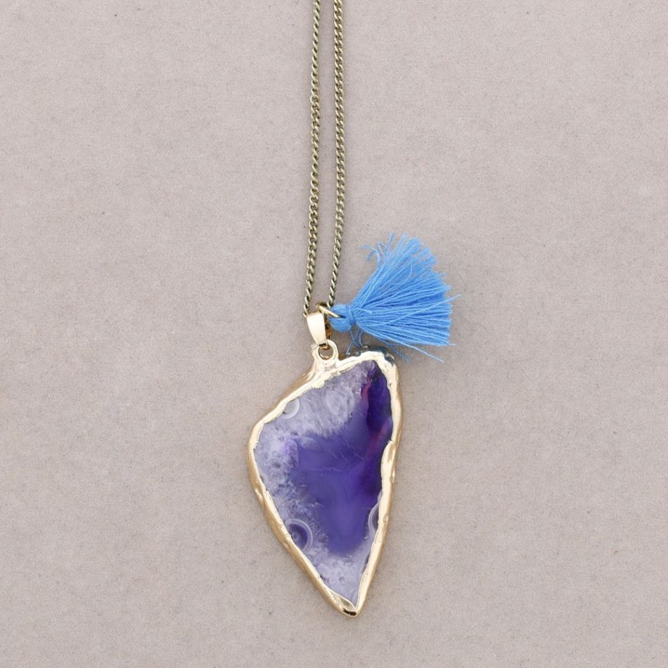 LONG PENDANT NECKLACE STONE