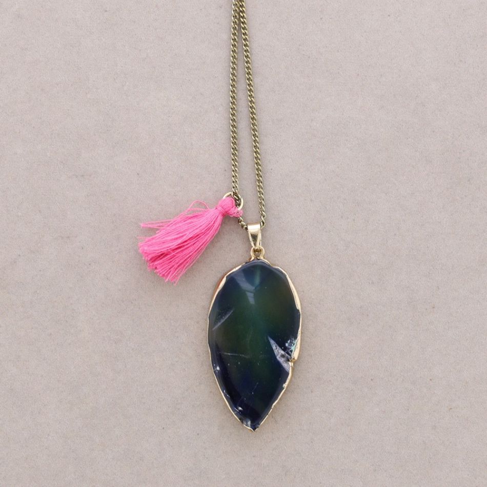 LONG PENDANT NECKLACE STONE