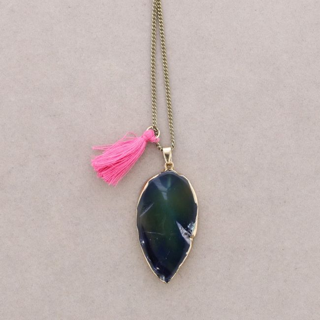 LONG PENDANT NECKLACE STONE