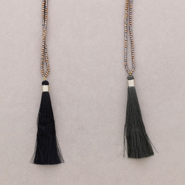 LONG PENDANT NECKLACE FRINGE