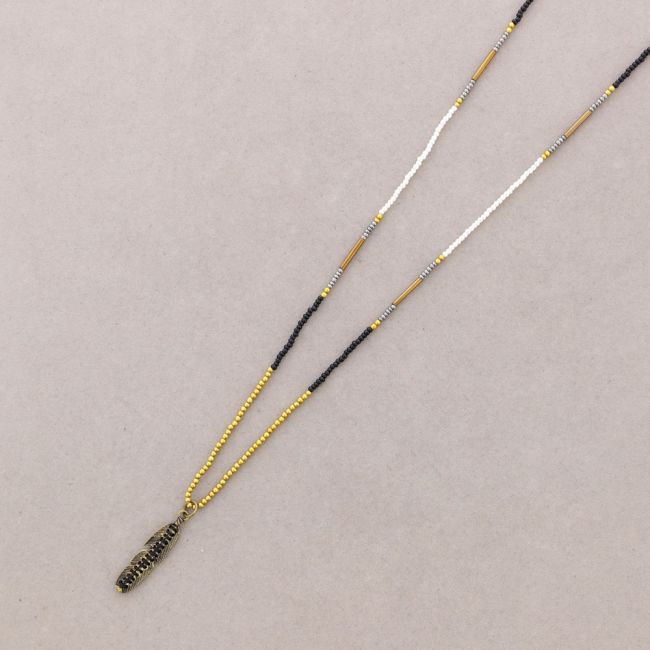 LONG PENDANT NECKLACE METAL PEN