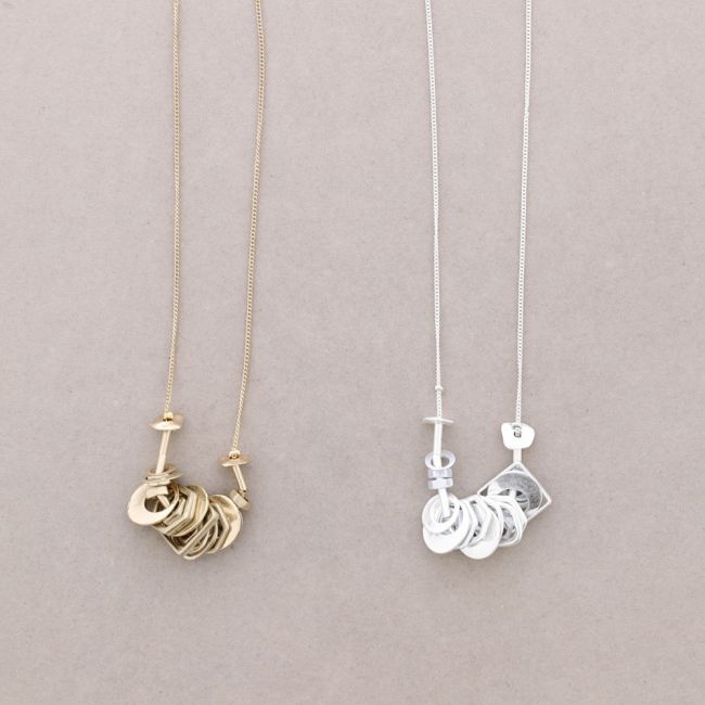 COLLAR DOBLE CUENTAS METAL