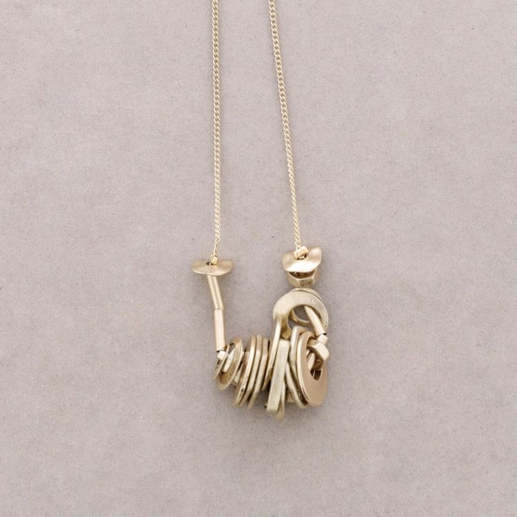 DOUBLE METAL BEADS NECKLACE