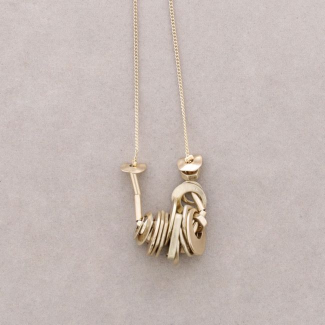 COLLAR DOBLE CUENTAS METAL