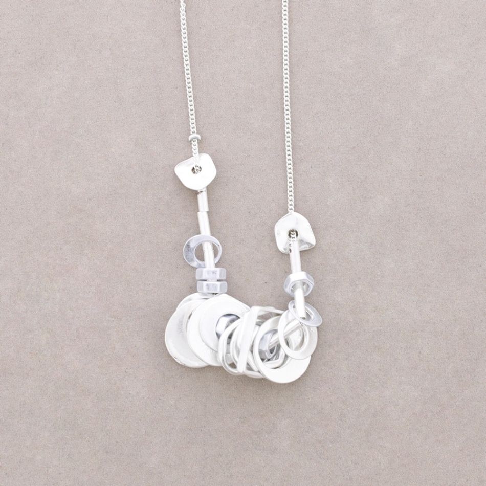 DOUBLE METAL BEADS NECKLACE