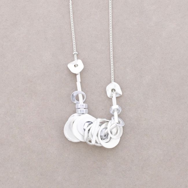 COLLAR DOBLE CUENTAS METAL