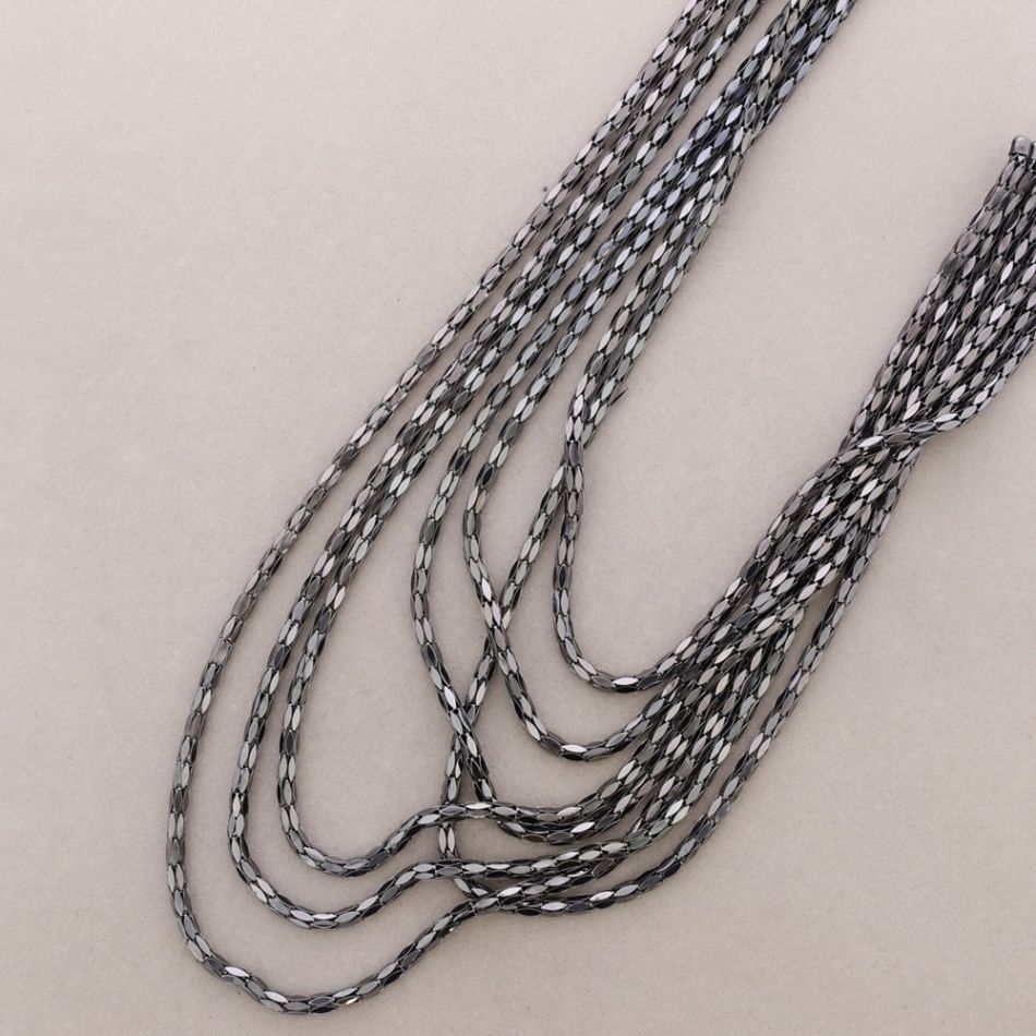 COLLAR LARGO CADENAS METAL
