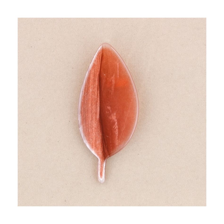 BROCHE HOJA RESINA