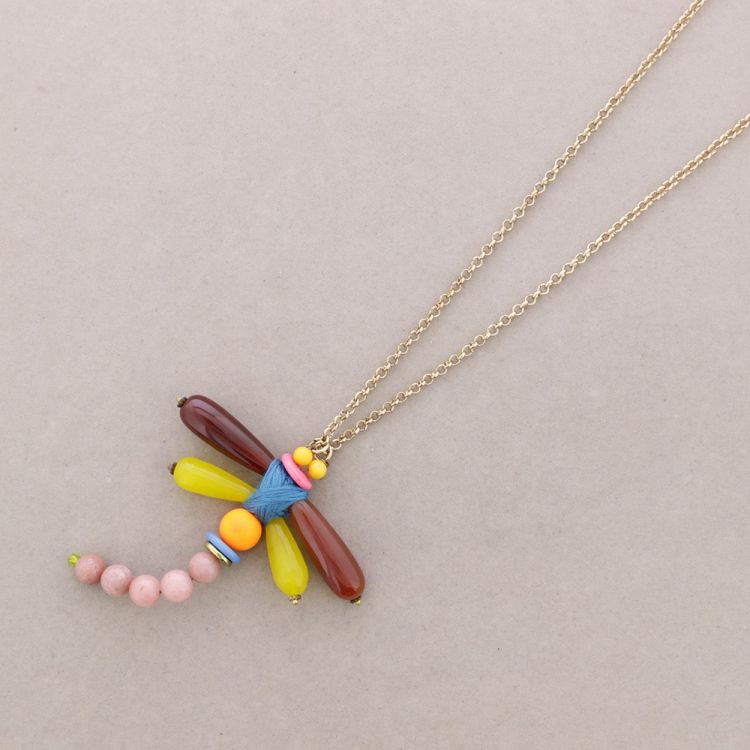 COLLAR LARGO COLG LIBELULA PIEDRAS
