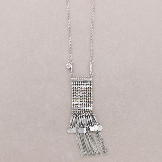 COLLAR LARGO FLECOS CADENAS CUENTAS