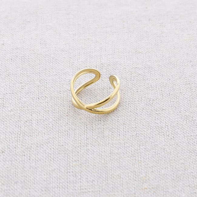 ANILLO ACERO CRUZADO