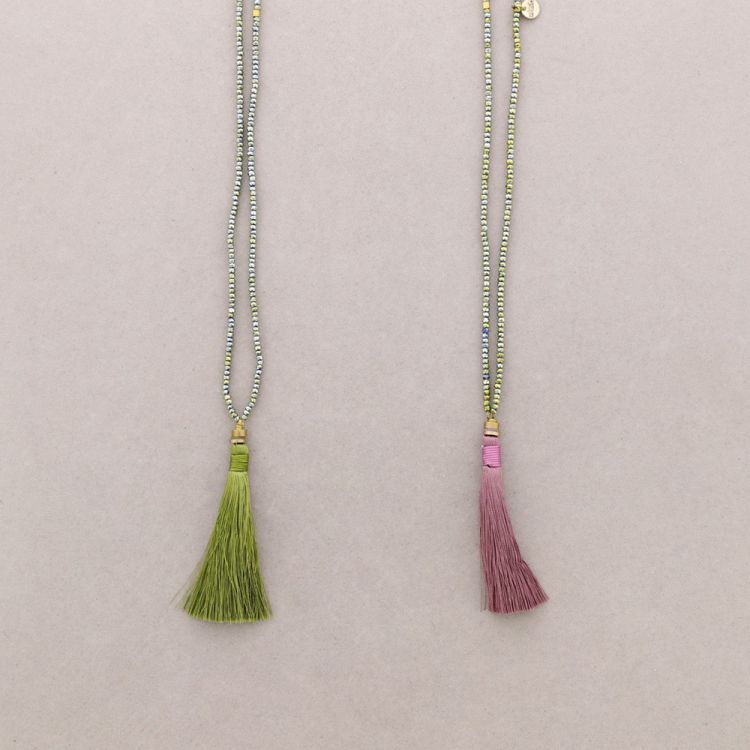 LONG PENDANT NECKLACE FRINGE 2