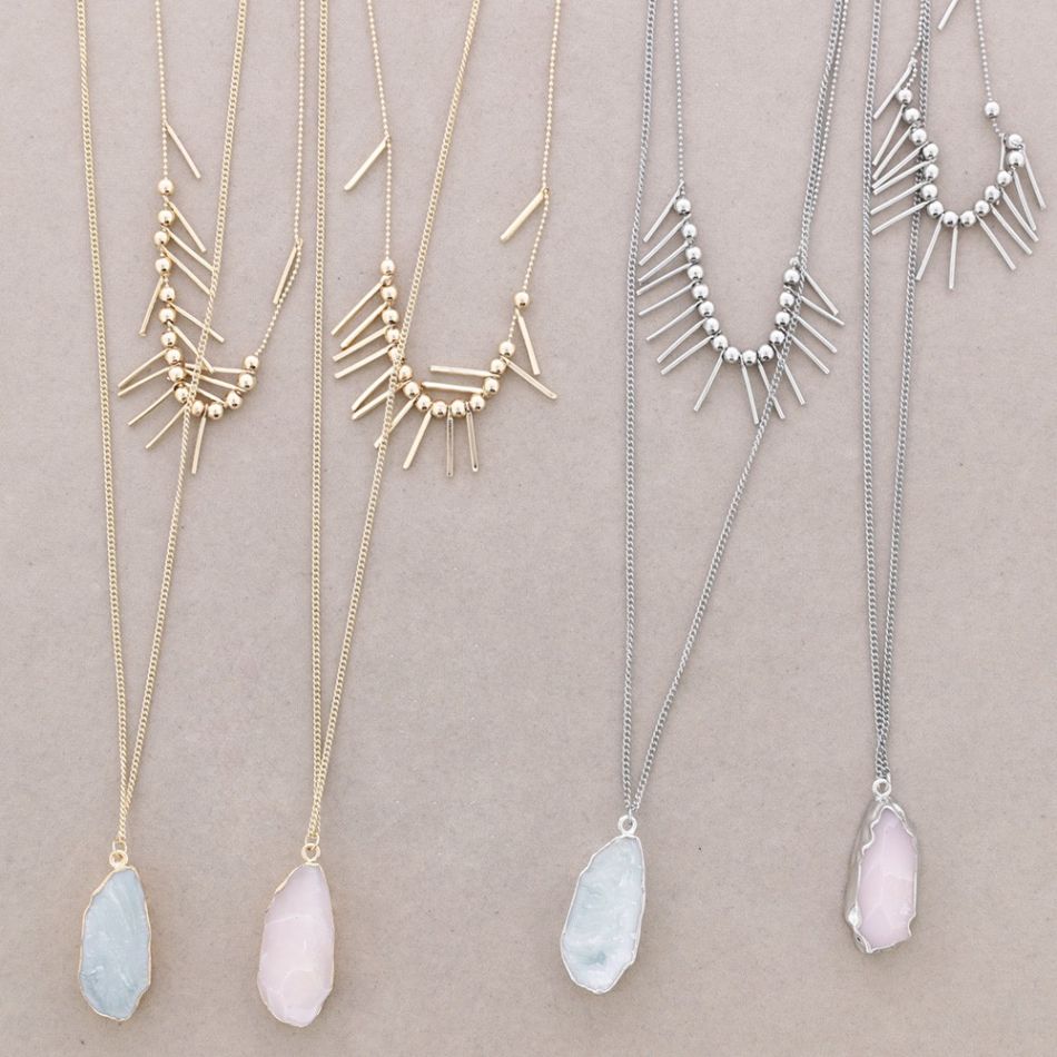 DOUBLE PENDANT NECKLACE