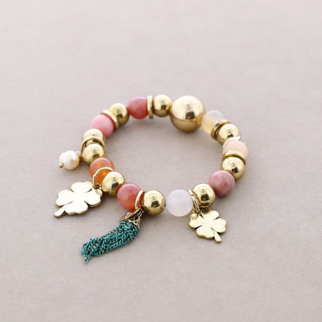 METAL STONE BEADS BRACELET
