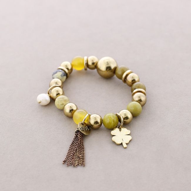 METAL STONE BEADS BRACELET