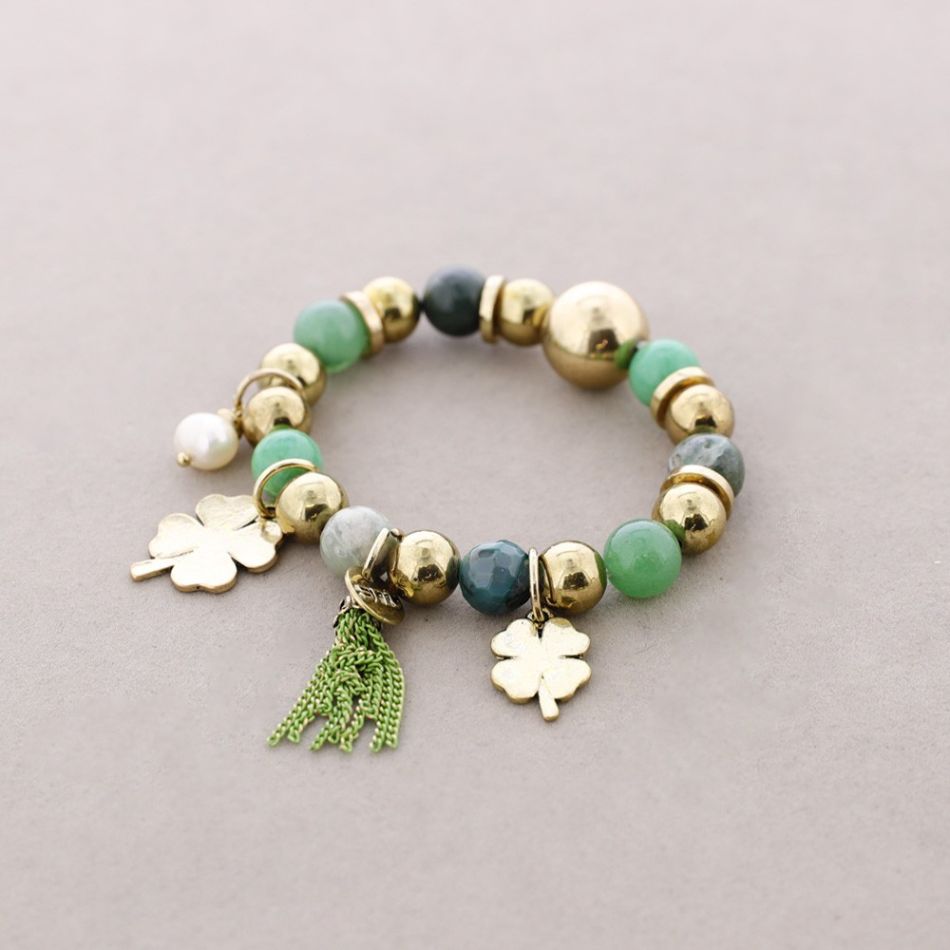 METAL STONE BEADS BRACELET