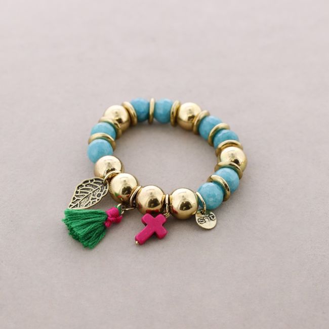 METAL STONE BEADS BRACELET
