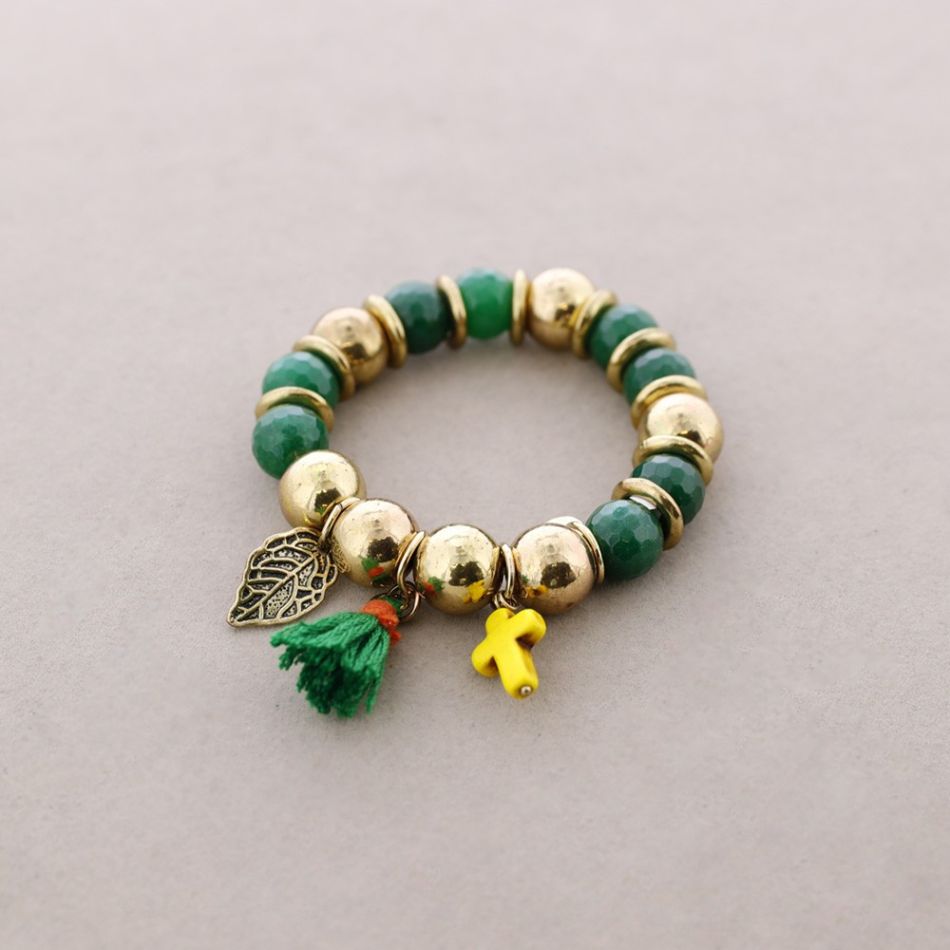 METAL STONE BEADS BRACELET