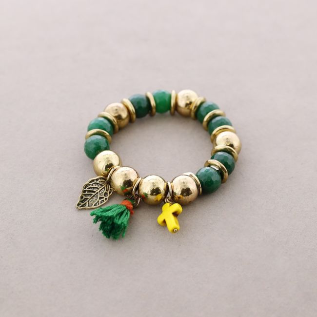 METAL STONE BEADS BRACELET
