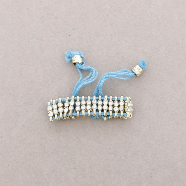 MACRAME METAL BRACELET WITH CRYSTALS
