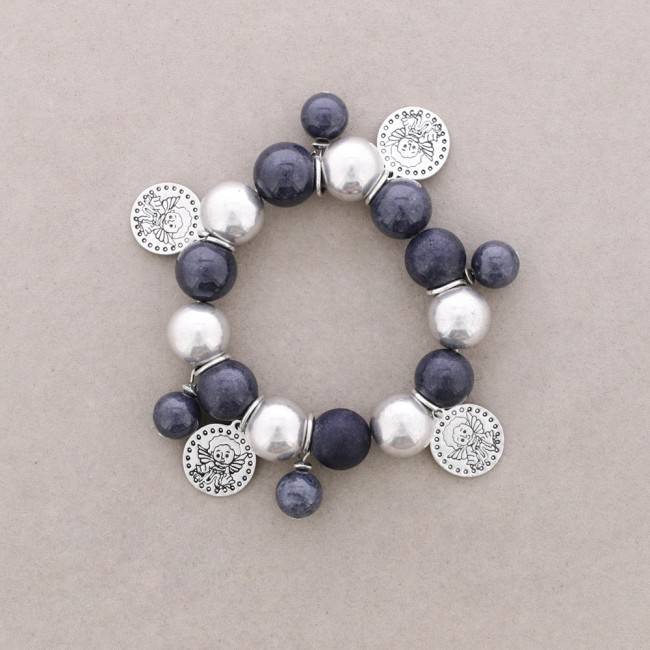 METAL STONE BEADS BRACELET