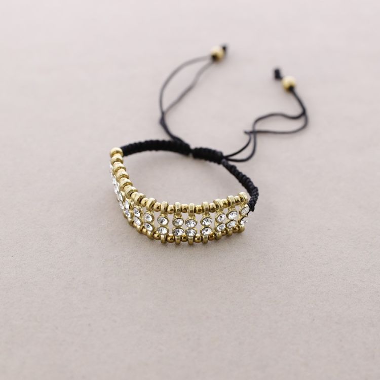 MACRAMÉ METAL CRYSTALS BRACELET