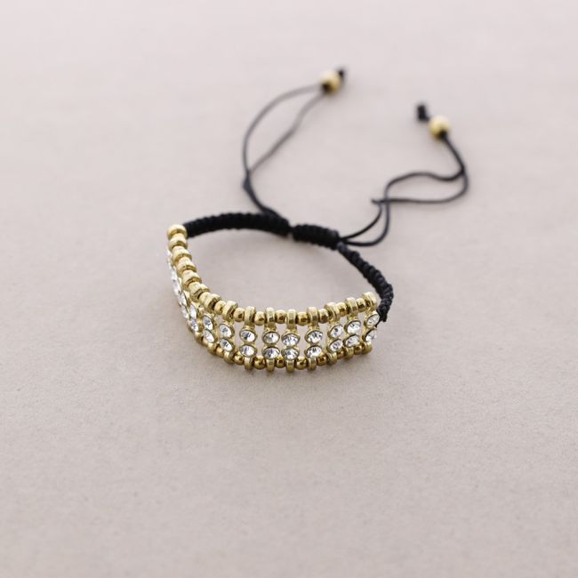 MACRAMÉ METAL CRYSTALS BRACELET