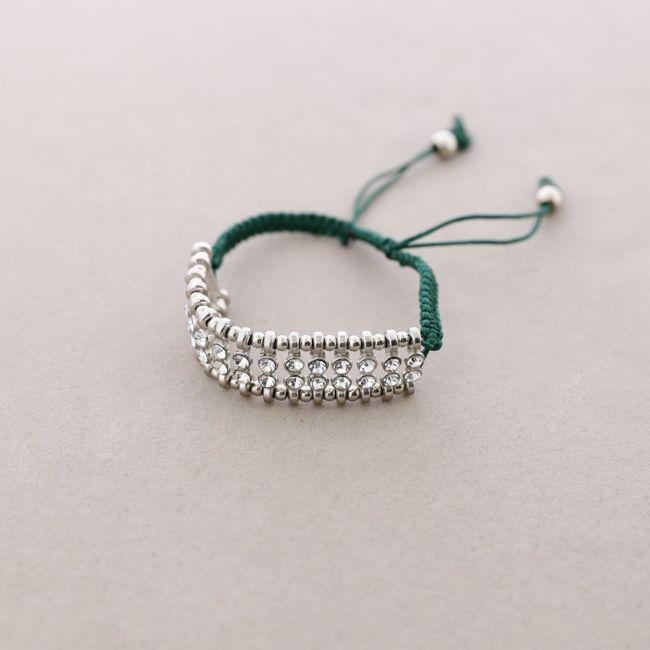 MACRAMÉ METAL CRYSTALS BRACELET