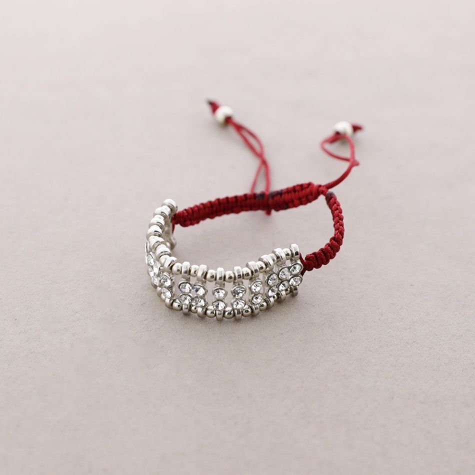 MACRAMÉ METAL CRYSTALS BRACELET