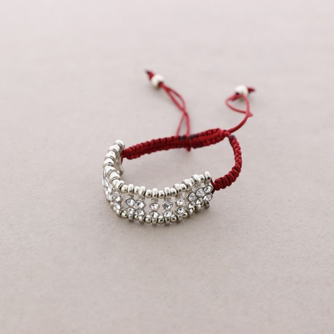 MACRAMÉ METAL CRYSTALS BRACELET