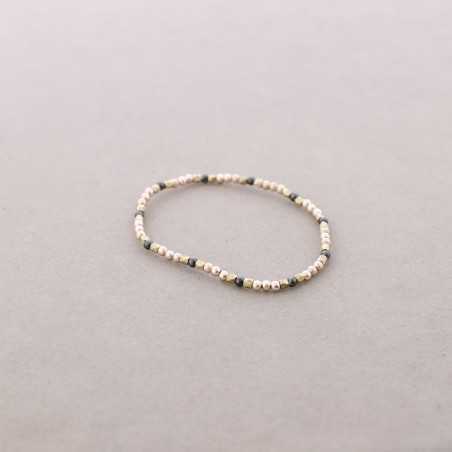 ELASTIC BRACELET WITH METAL BEADS