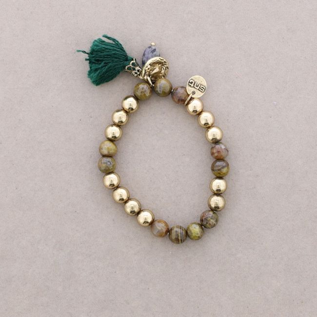 METAL STONE BEADS BRACELET