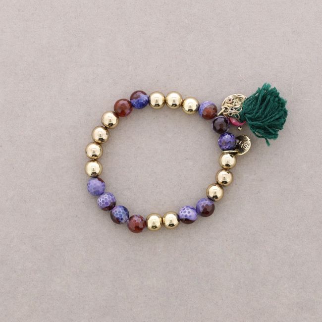 METAL STONE BEADS BRACELET