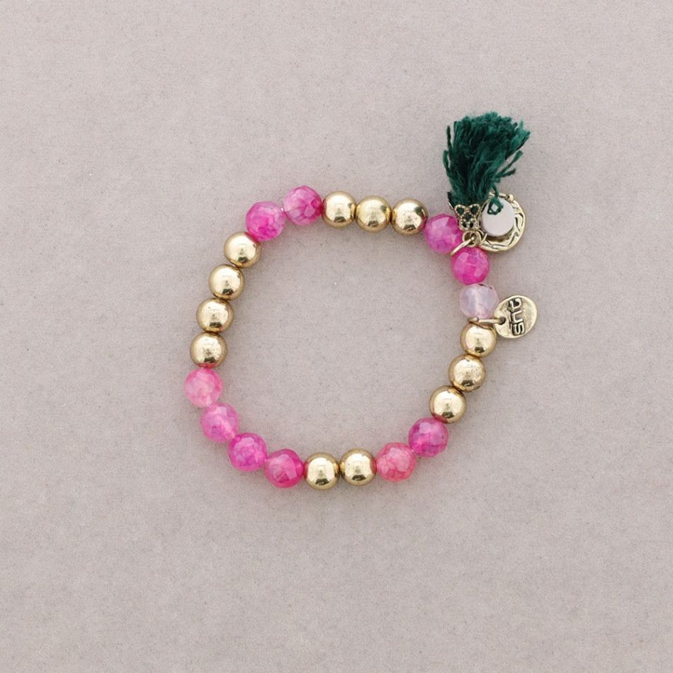 METAL STONE BEADS BRACELET