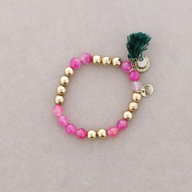 METAL STONE BEADS BRACELET