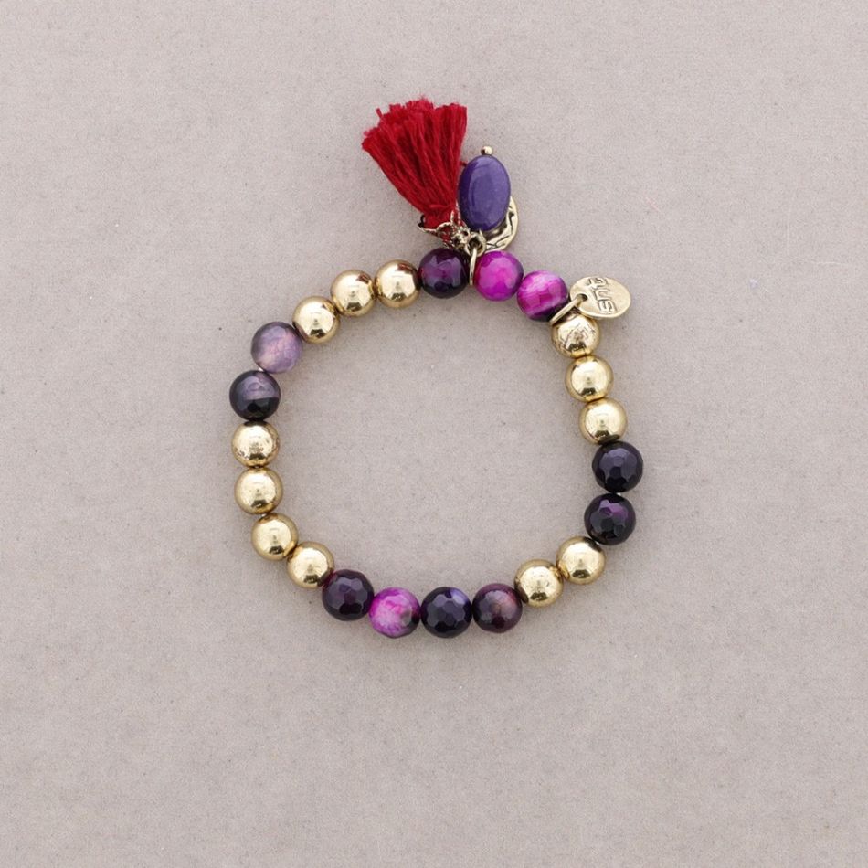 METAL STONE BEADS BRACELET
