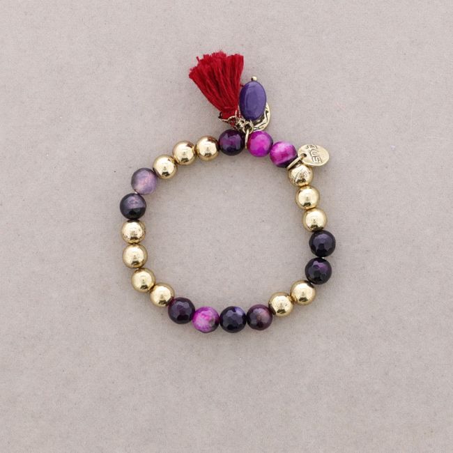 METAL STONE BEADS BRACELET