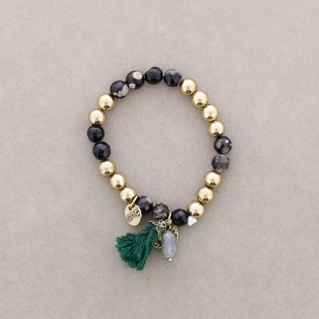 METAL STONE BEADS BRACELET