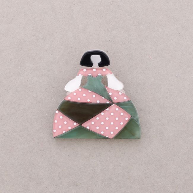 RESIN MENINA BROOCH