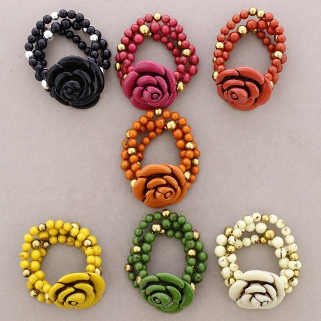 PASTA BEADS FLOWER BRACELET