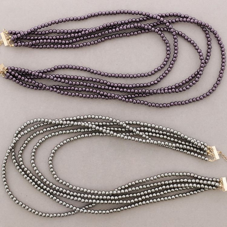 LONG NECKLACE 5 LEVELS BALLS 2