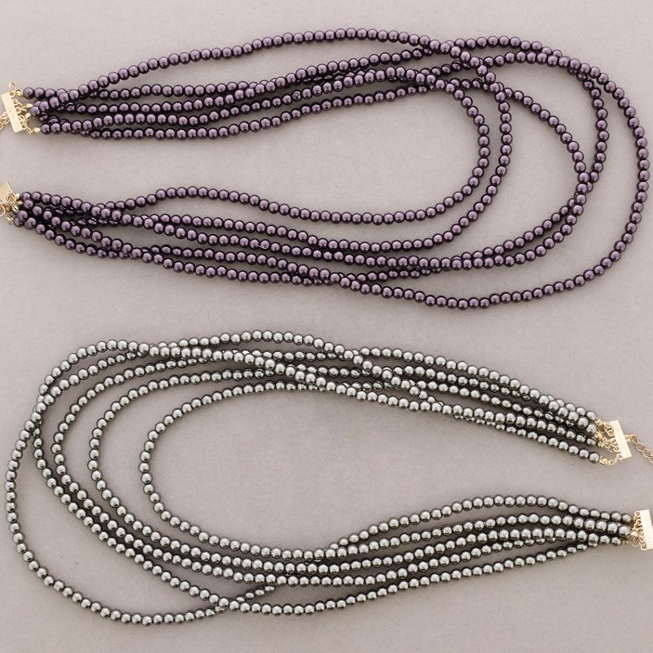 LONG NECKLACE 5 LEVELS BALLS